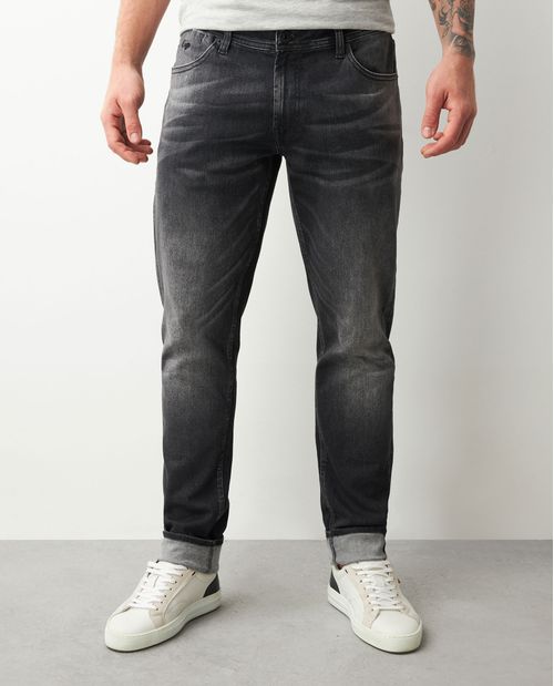 Jean de Hombre Straight Fit, Morrison, Bota Slim - Gris Oscuro
