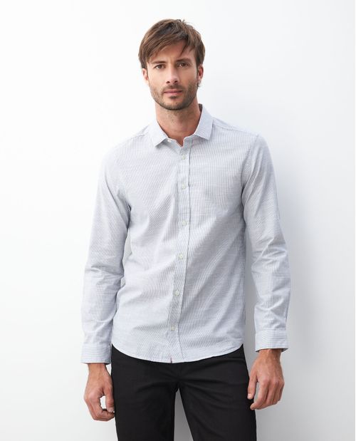 Camisa de Hombre, Slim Fit Manga Larga - Mil Rayas