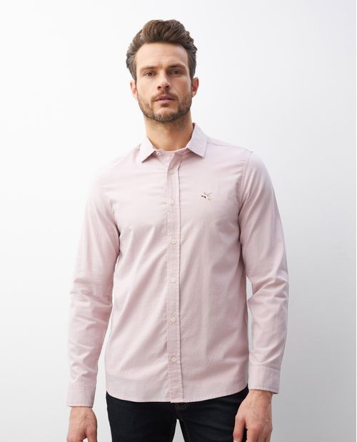 Camisa de Hombre, Slim Fit Manga Larga - Diseño Básico