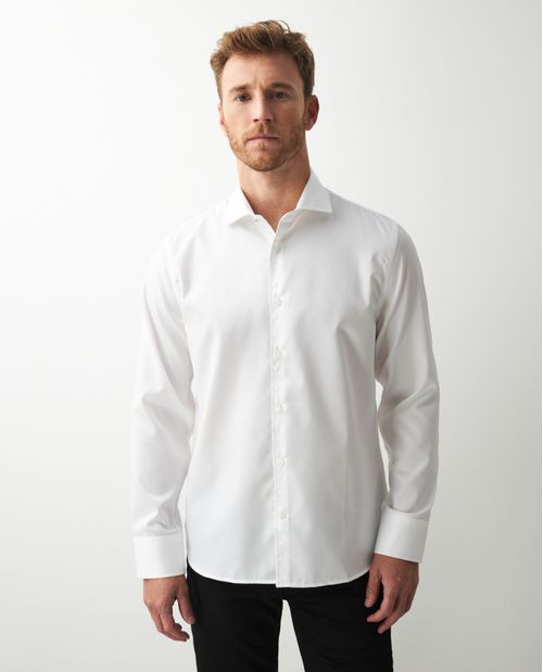 Camisa Premium de Hombre, Slim Fit Manga Larga - Tecnología Twill
