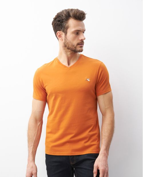 Camiseta Básica de Hombre, Slim Fit Cuello en V