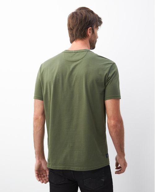 Camiseta de Hombre, Classic Fit Cuello Redondo - Gráfico con Textura Camuflada