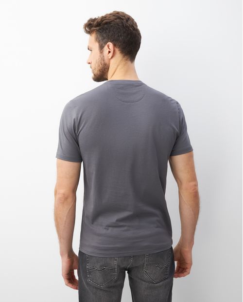 Camiseta Básica de Hombre, Slim Fit Cuello Redondo - Algodón Pima