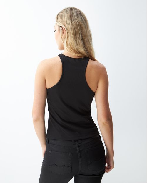 Camiseta Básica de Mujer, Manga Sisa Cuello Redondo - Tank Top