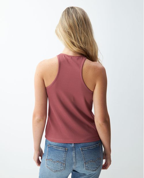 Camiseta Básica de Mujer, Manga Sisa Cuello Redondo - Tank Top