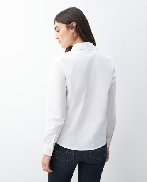 Camisa de Mujer, Silueta Recta Manga Larga - Diseño Esencial