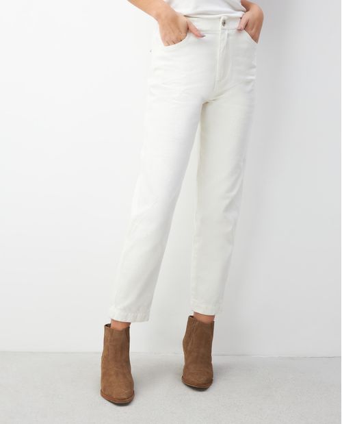 Pantalón de Mujer, Mom Fit Tiro Alto, Bota Skinny - Diseño 5 Bolsillos
