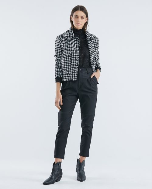 Pantalón de Mujer, Tailored Fit Tiro Alto Bota Recta - Prenses Frontales