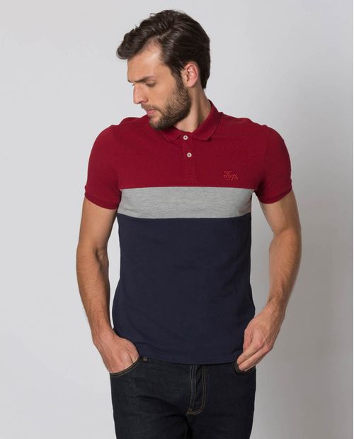 Camiseta de Hombre Tipo Polo, Slim Fit Manga Corta - TOGS