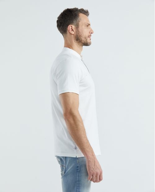 Camiseta de Hombre Tipo Polo, Classic Fit Manga Corta - Cuello Nerú
