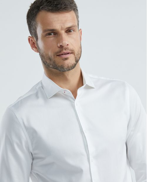 Camisa Premium de Hombre, Slim Fit Manga Larga - Tecnología Twill
