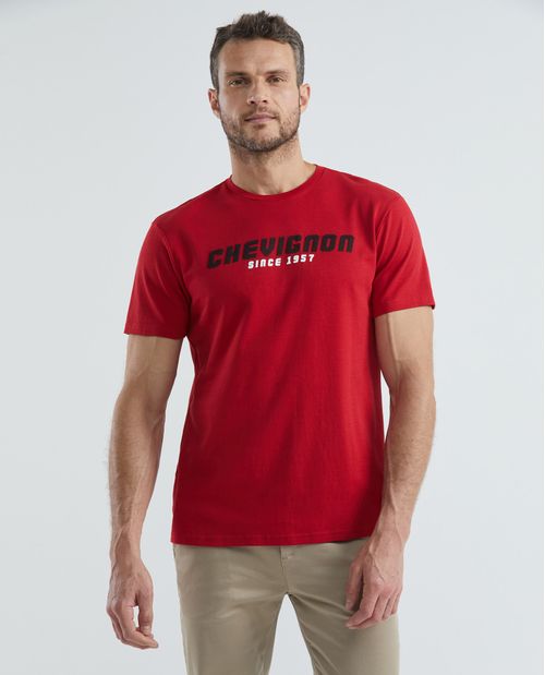 Camiseta Gráfica de Hombre, Slim Fit Cuello Redondo - Estampación en Alta Densidad