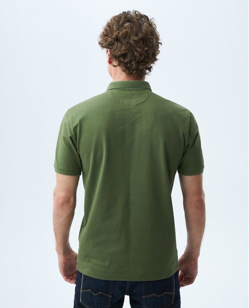 Camiseta de Hombre Tipo Polo, Classic Fit Manga Corta - Cuello Bloques de Color