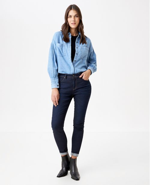 Jean de Mujer Cosmo Proxy, High Rise Bota Skinny - Azul Oscuro