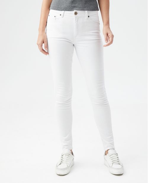 Jean de Mujer Cosmo Pulse, High Rise Bota Skinny - Blanco