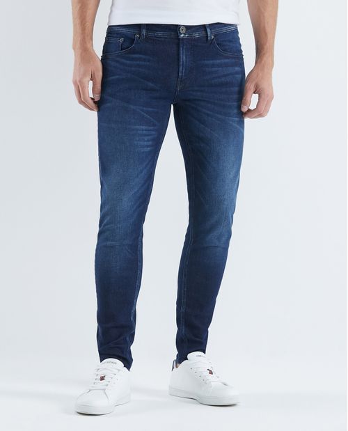 Jean de Hombre Super Slim Fit, Rider, Bota Super Slim - Azul Oscuro