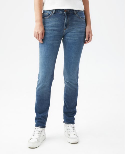 Jean de Mujer Cosmo Pulse, High Rise Bota Recta - Azul Medio