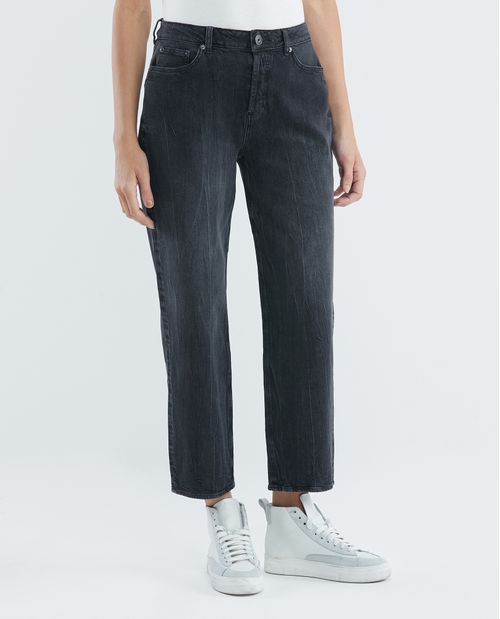 Jean de Mujer Straight Fit, Boot Cut - Gris Oscuro
