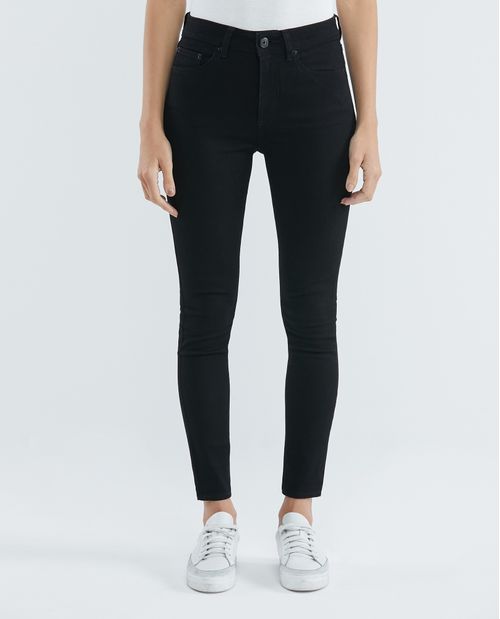 Jean de Mujer Super High Rise, High Cosmo, Bota Skinny - Negro Mate