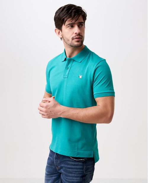 Camiseta de Hombre Tipo Polo, Slim Fit Manga Corta