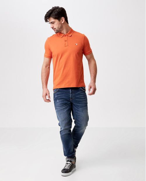 Camiseta de Hombre Tipo Polo, Slim Fit Manga Corta