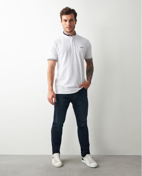 Jean de Hombre Straight Fit, Morrison, Bota Slim - Azul Oscuro