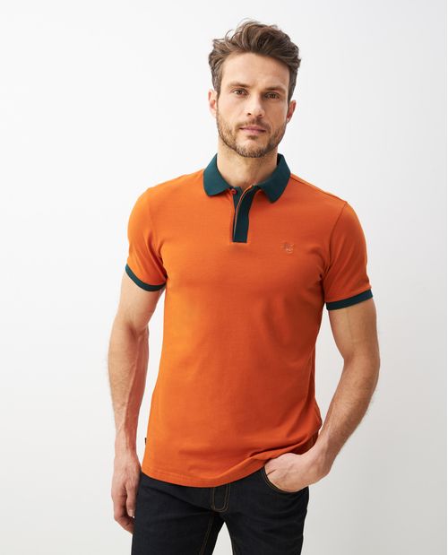 Camisa tipo cheap polo naranja