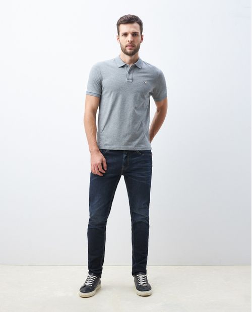 Camiseta de Hombre Tipo Polo, Slim Fit Manga Corta