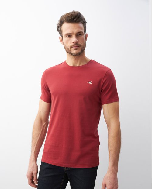 Camiseta Básica de Hombre, Slim Fit Cuello Redondo