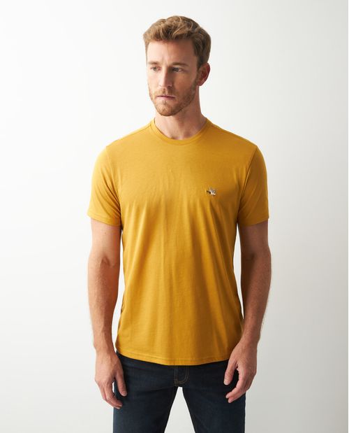 Camiseta de Hombre, Slim Fit Cuello Redondo - Algodón Pima