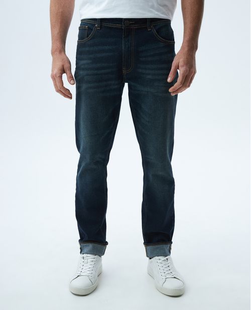 Jean de Hombre, Relaxed, Revenge, Fit Bota Relaxed - Azul Oscuro Vintage