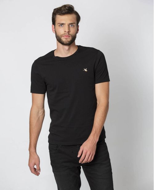 Camiseta Básica de Hombre, Slim Fit Cuello Redondo - Algodón Pima