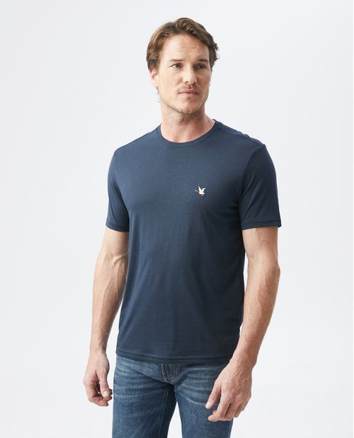 Camiseta Básica de Hombre, Slim Fit Cuello Redondo - Algodón Pima