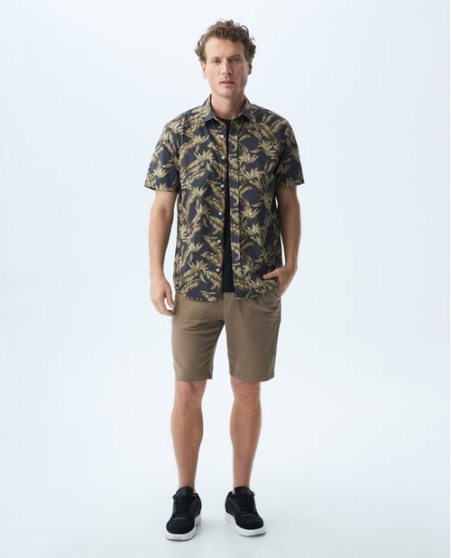 Bermuda de Hombre, Regular Fit - Algodón Lino