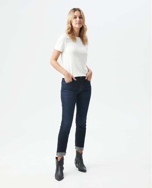 Jean de Mujer Cosmo Pulse, High Rise Bota Recta - Azul Oscuro