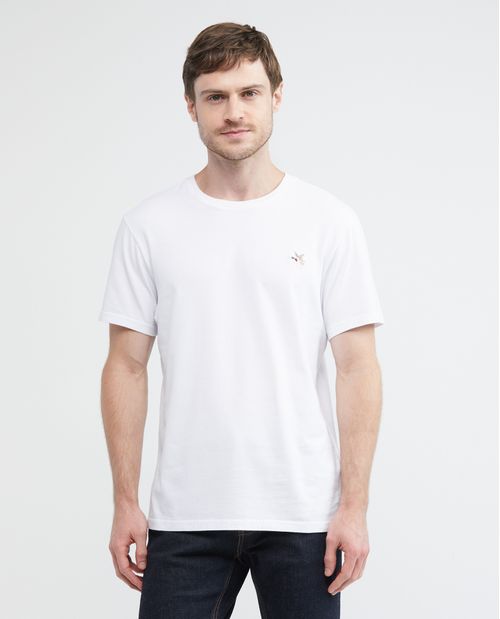 Camiseta Básica de Hombre, Slim Fit Cuello Redondo - 100% Algodón