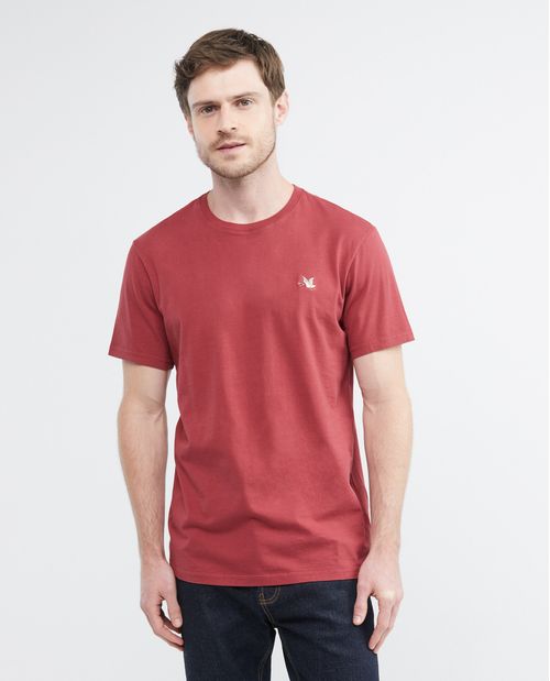 Camiseta Básica de Hombre, Slim Fit Cuello Redondo - 100% Algodón