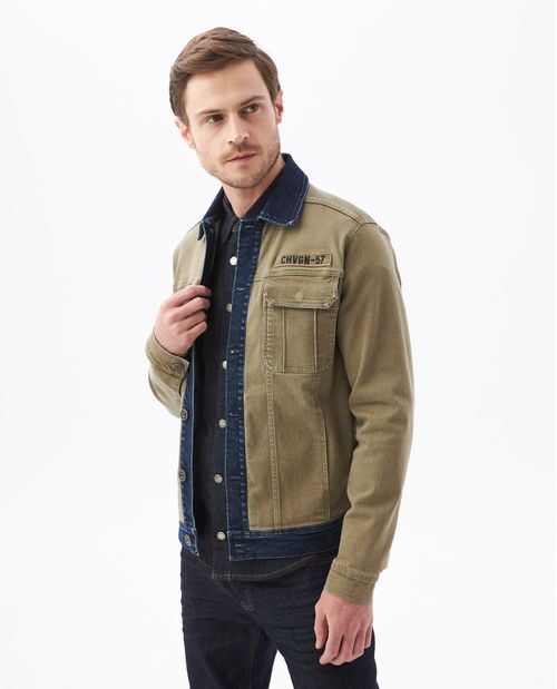 Chaqueta de Hombre, Tipo Trucker - Diseño Patchwork