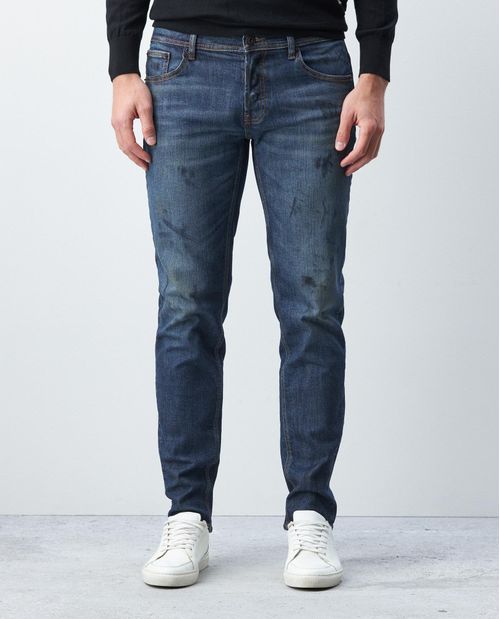 Jean de Hombre Rider Comfort, Super Slim Fit Bota Slim - Azul Oscuro