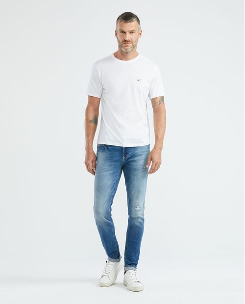 Jean de Hombre Super Slim Fit, Rider, Bota Slim - Azul Medio