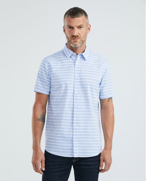 Camisa de Hombre, Slim Fit Manga Corta - Rayas