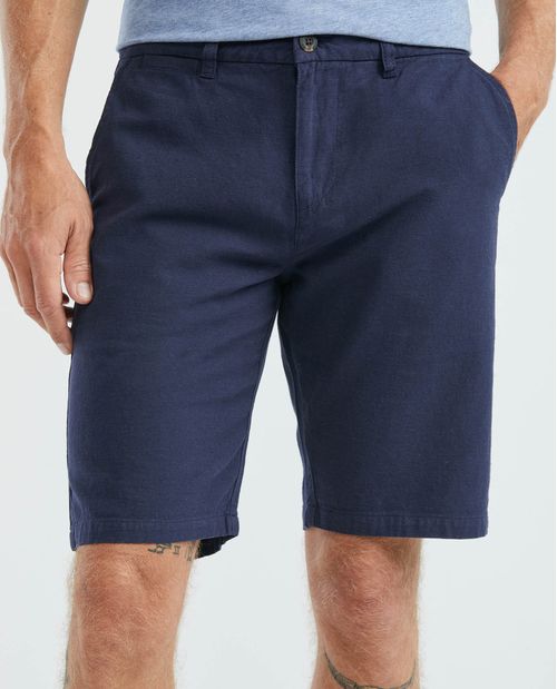 Bermuda de Hombre, Regular Fit - Algodón + Lino