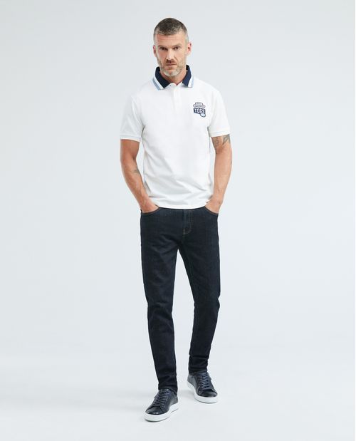 Camiseta de Hombre Tipo Polo, Slim Fit Manga Corta - Aplique TOGS