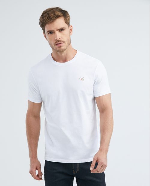 Camiseta Básica de Hombre, Slim Fit Cuello Redondo - 100% Algodón