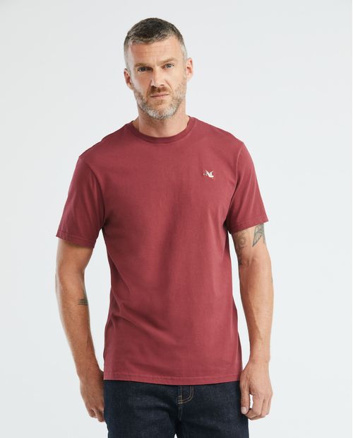 Camiseta Básica de Hombre, Slim Fit Cuello Redondo - 100% Algodón