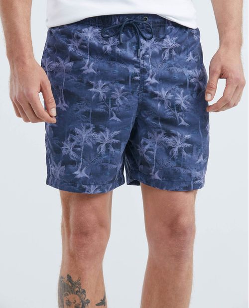 Pantaloneta de Baño Para Hombre, Regular Fit - Print Palmeras