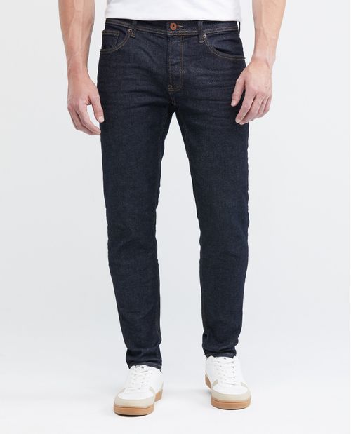 Jean de Hombre Super Slim Fit, Rider, Bota Super Slim - Raw Azul Ultra Oscuro