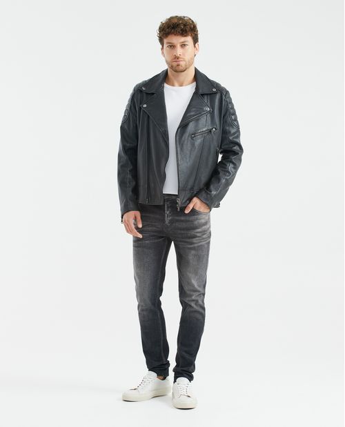 Jean de Hombre Super Slim Fit, Rider, Bota Slim - Gris Oscuro