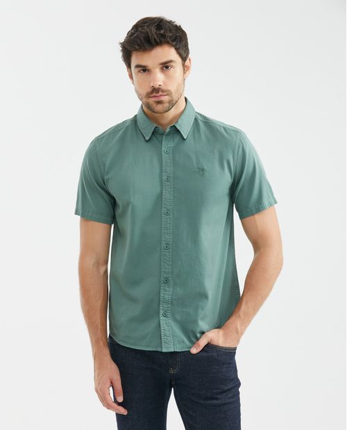 Camisa de Hombre, Slim Fit Manga Larga - Básica Twill 100% Algodón