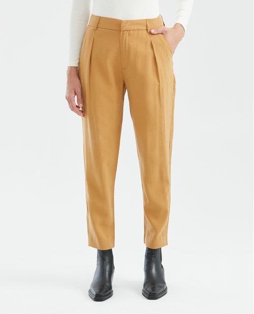 Pantalón de Mujer, Regular Fit Tiro Alto Bota Recta - Básico Casual
